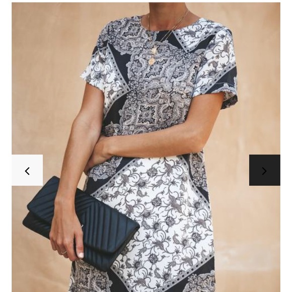 Imagine Printed Satin Shift Dress!!! - Picture 6 of 7